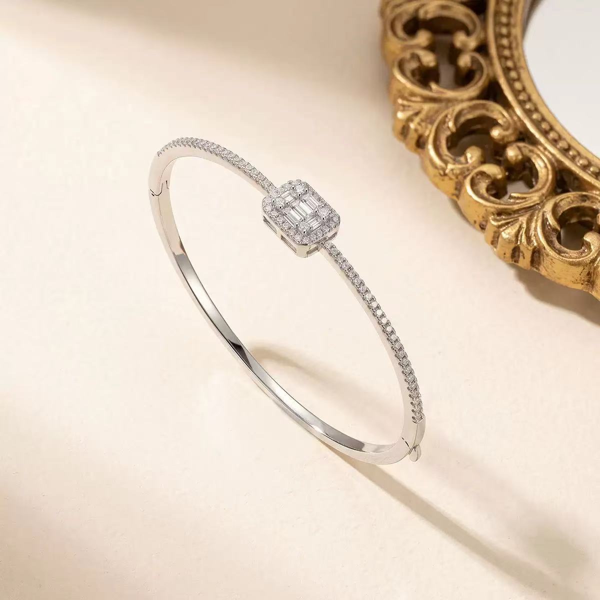 Full Crystal Sugar Cube Jewelry Set
