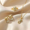 Full Diamond Leopard Jewelry Set
