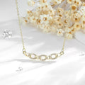 Copper Diamond Collarbone Chain Necklace