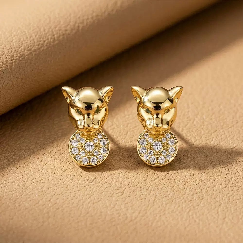 Full Diamond Leopard Jewelry Set