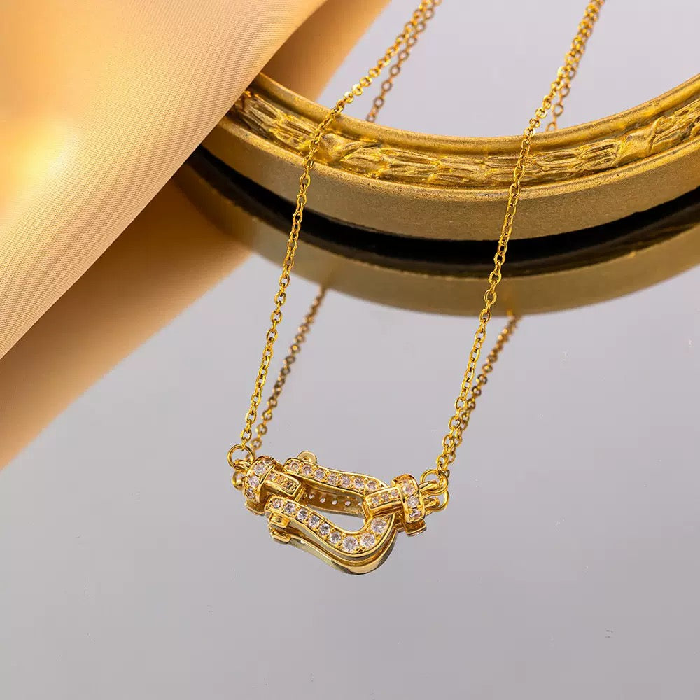 Full Diamond Horseshoe Jewelry Set