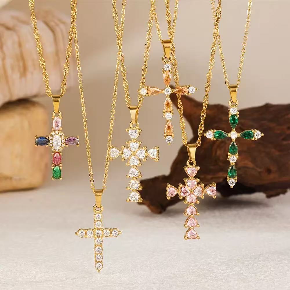 Cross Zircon Necklace