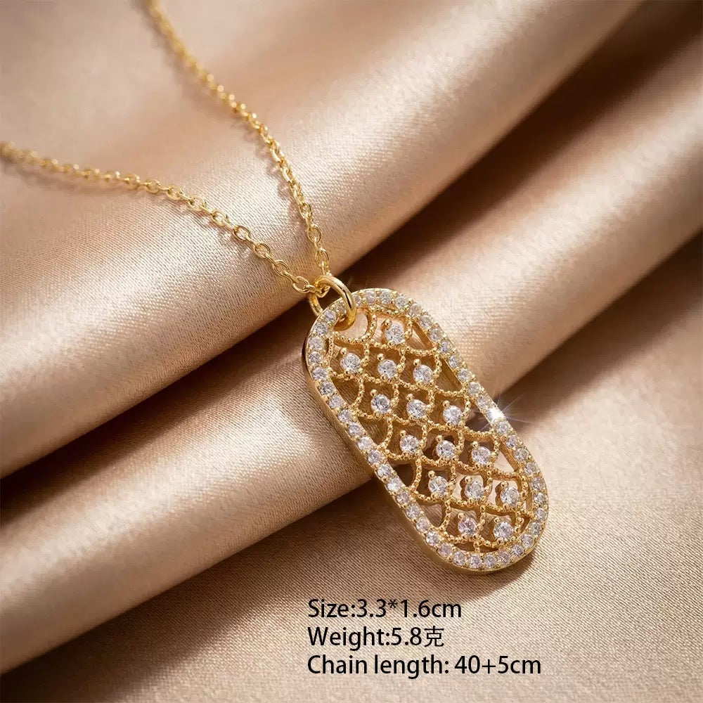 Crystal Lattice Geometric Jewelry Set