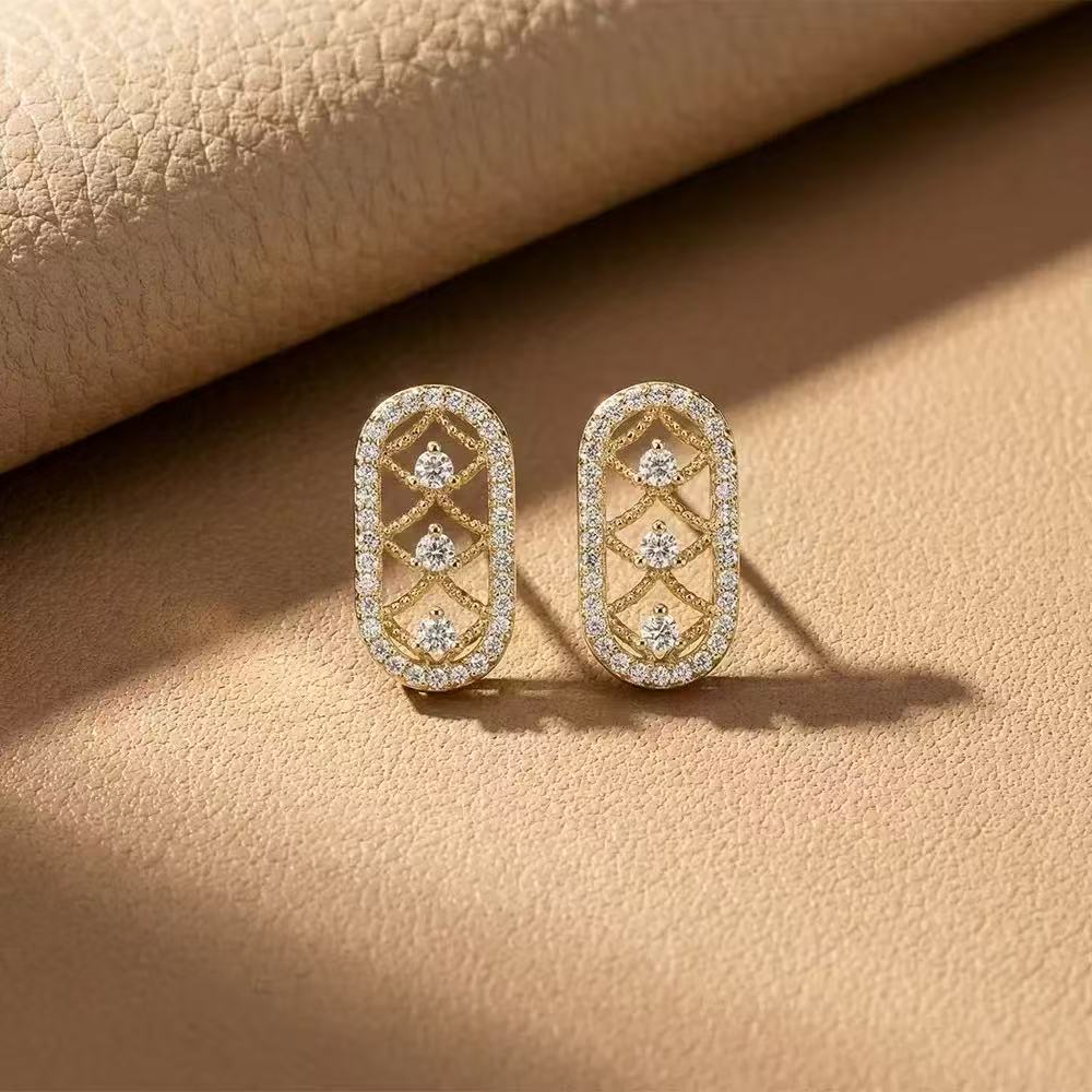 Crystal Lattice Geometric Jewelry Set