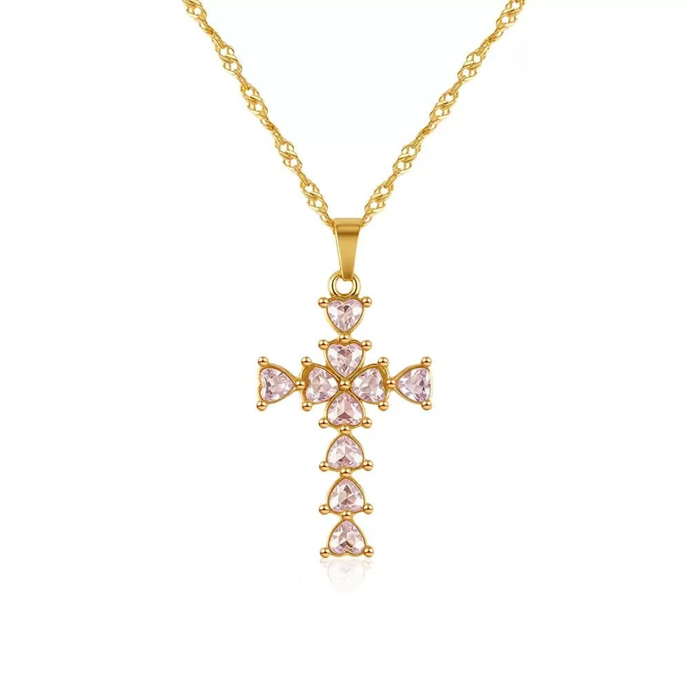 Cross Zircon Necklace
