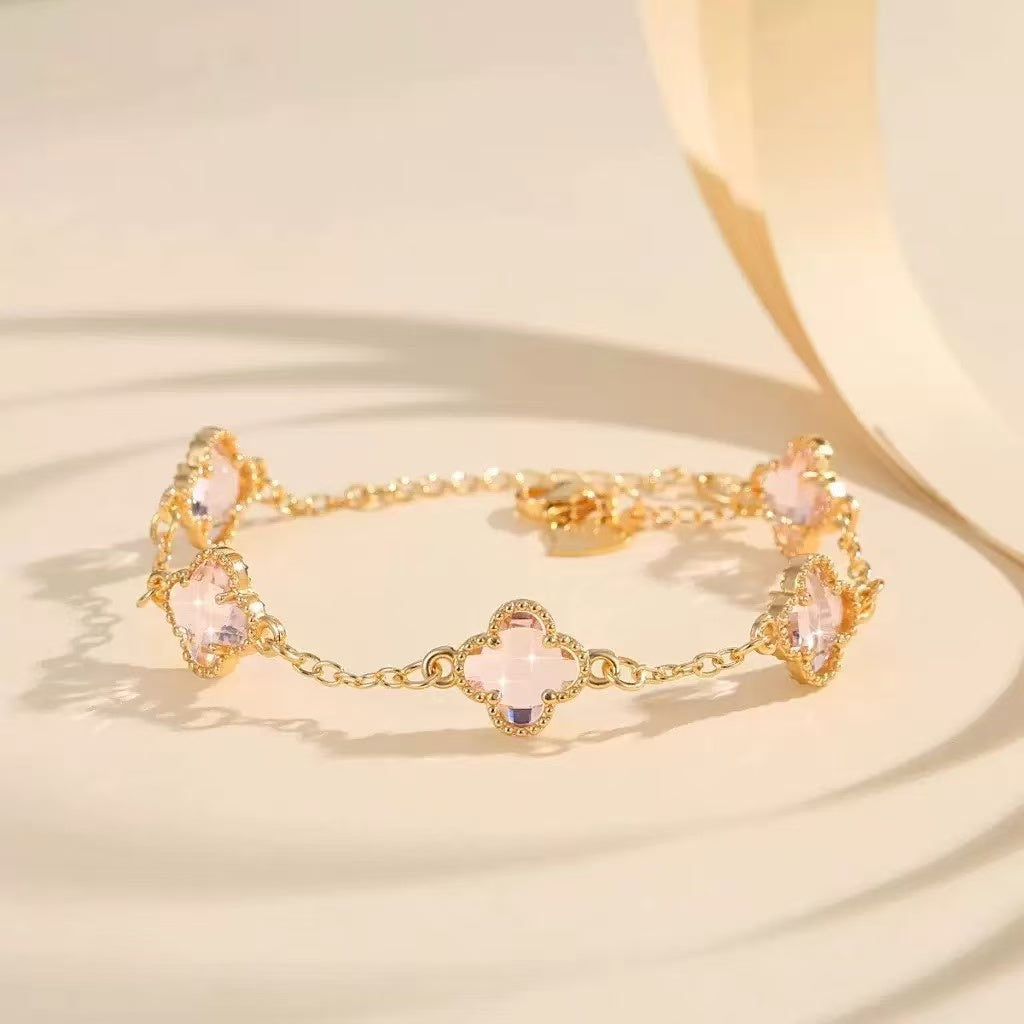 Copper Four-Leaf Clover Bracelet