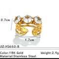 Stainless Steel Zircon Ring