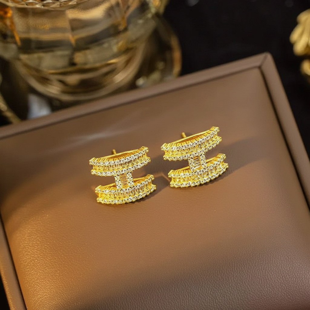 Full Diamond H Jewelry Set