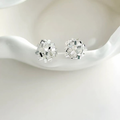 S925 3D Crushed Gold Ball Stud Earrings