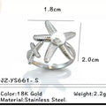 Titanium Steel Pearl Ring