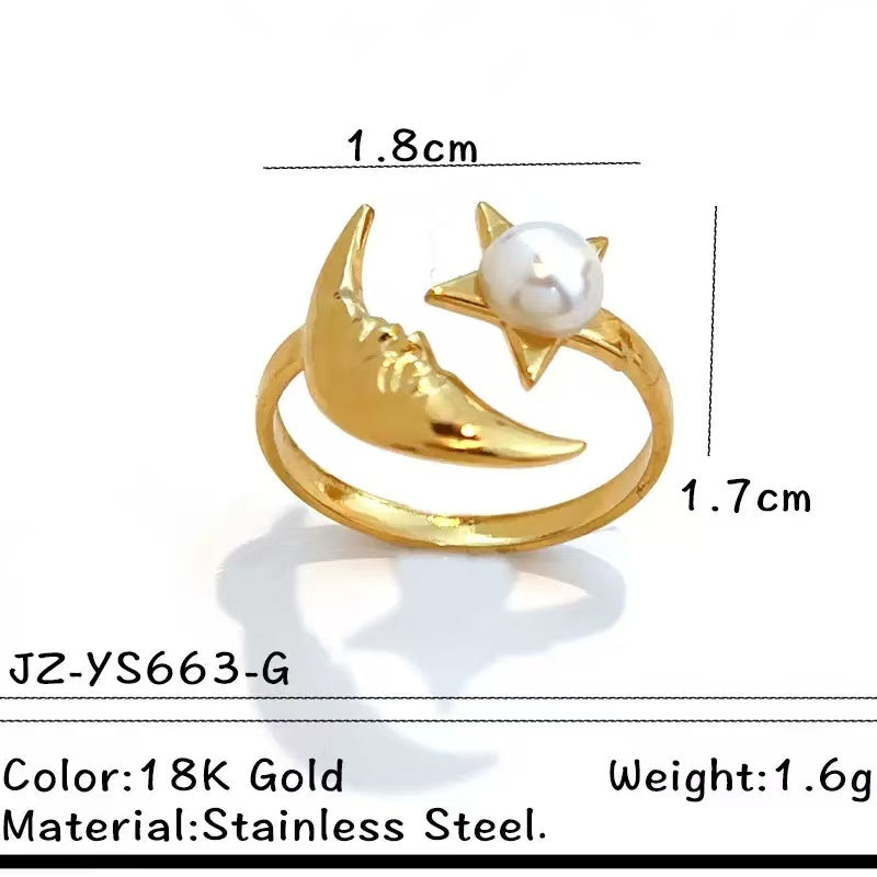 Titanium Steel Pearl Ring