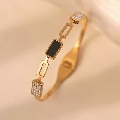 18K Gold Titanium Steel Cloud Shell Bracelet
