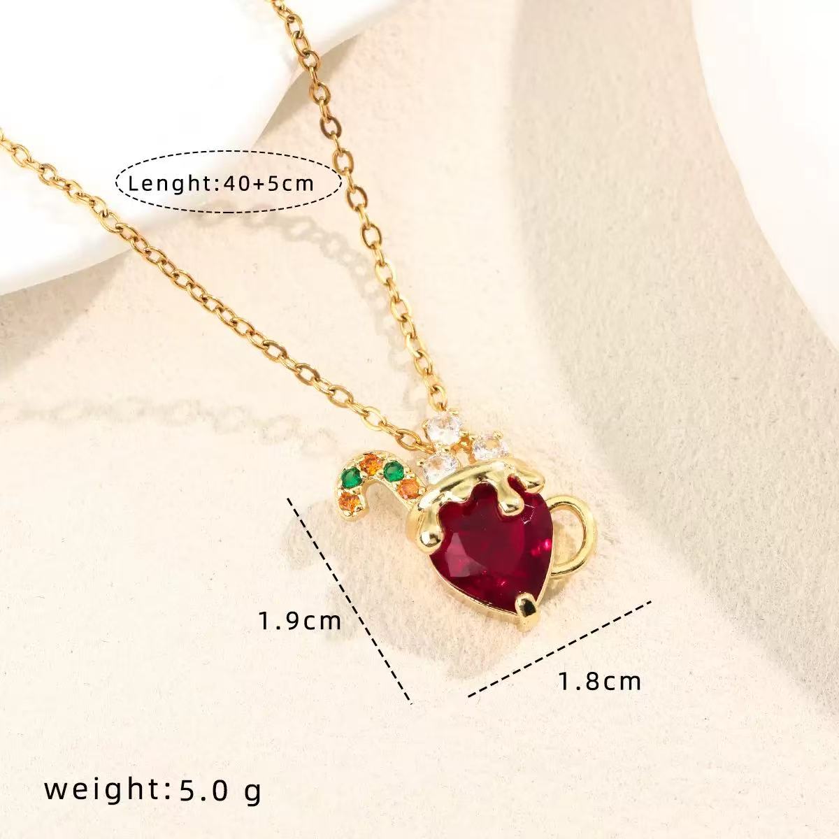 Colorful Enamel Christmas Necklace