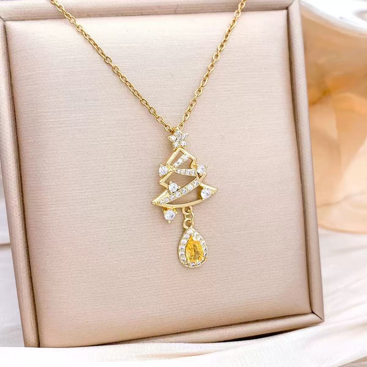 Festive Christmas Stainless Steel Necklace