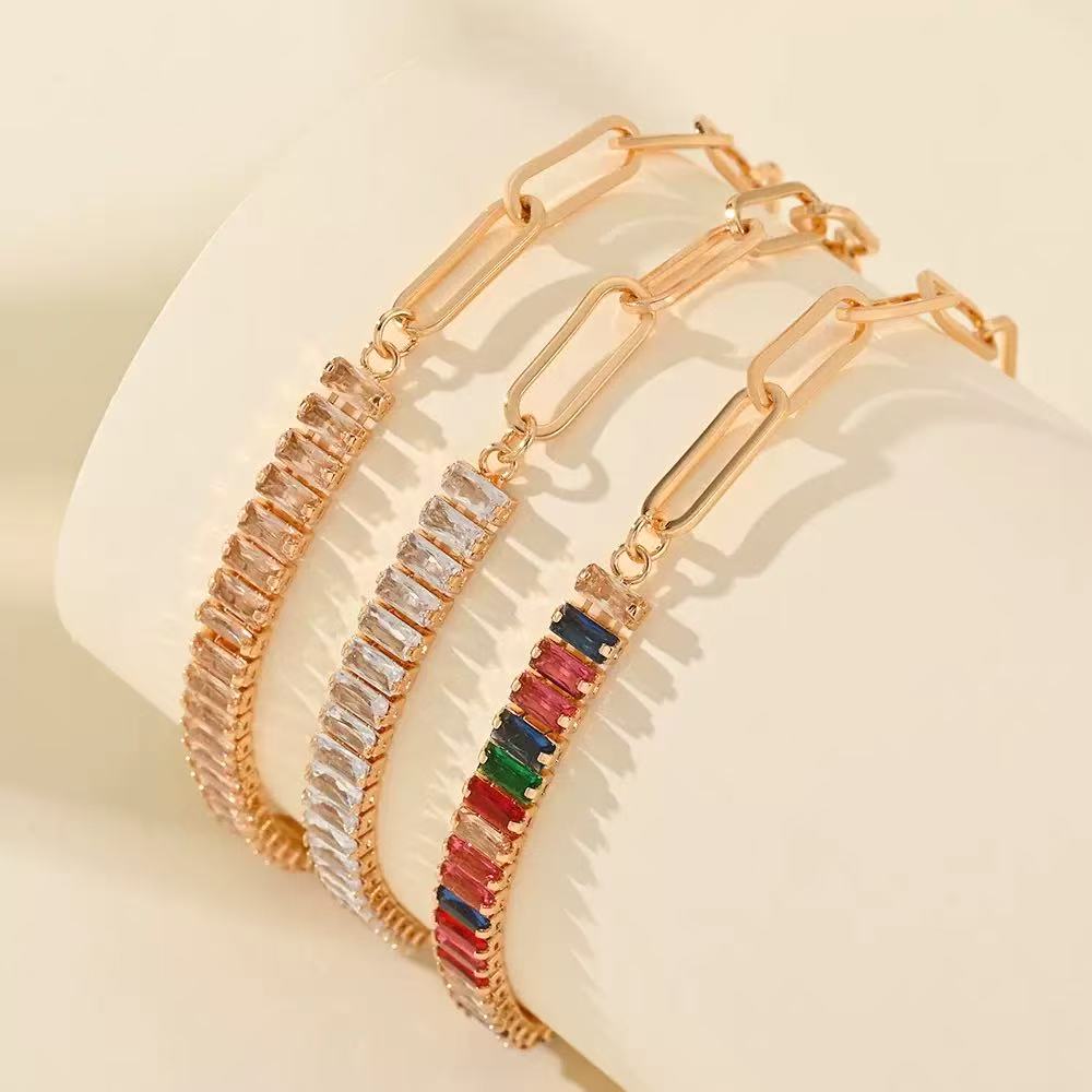 Half Chain Zirconia Bracelet