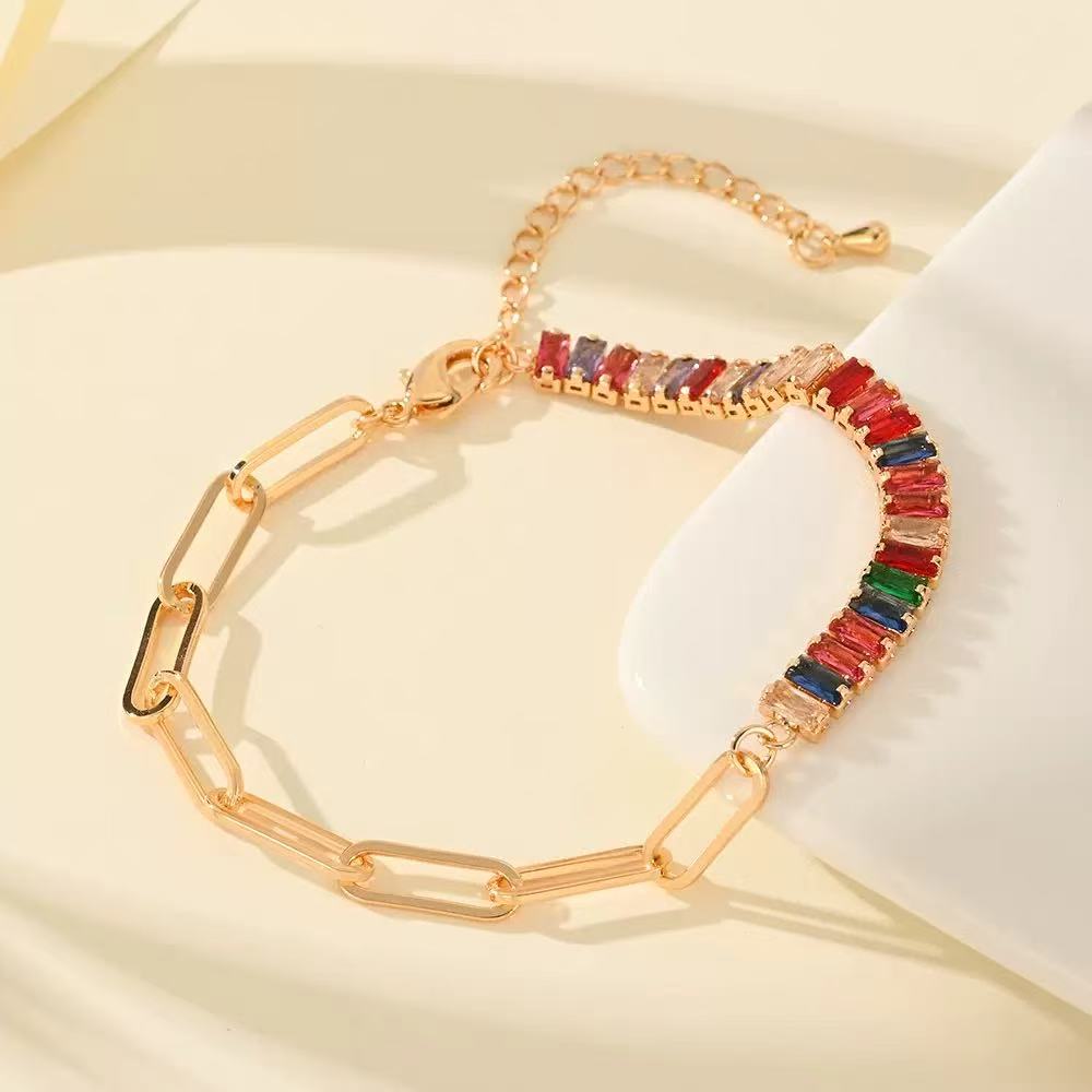 Half Chain Zirconia Bracelet