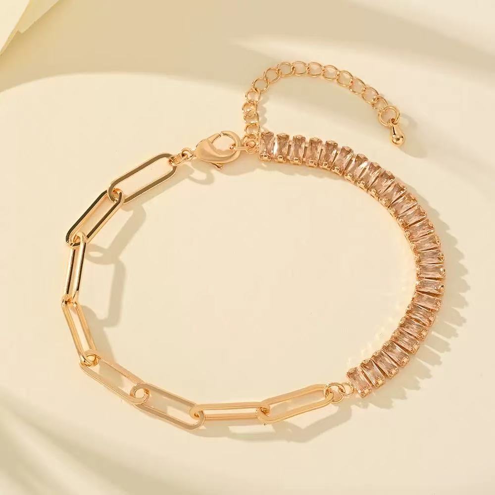 Half Chain Zirconia Bracelet