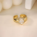 18k Zirconia Open Ring