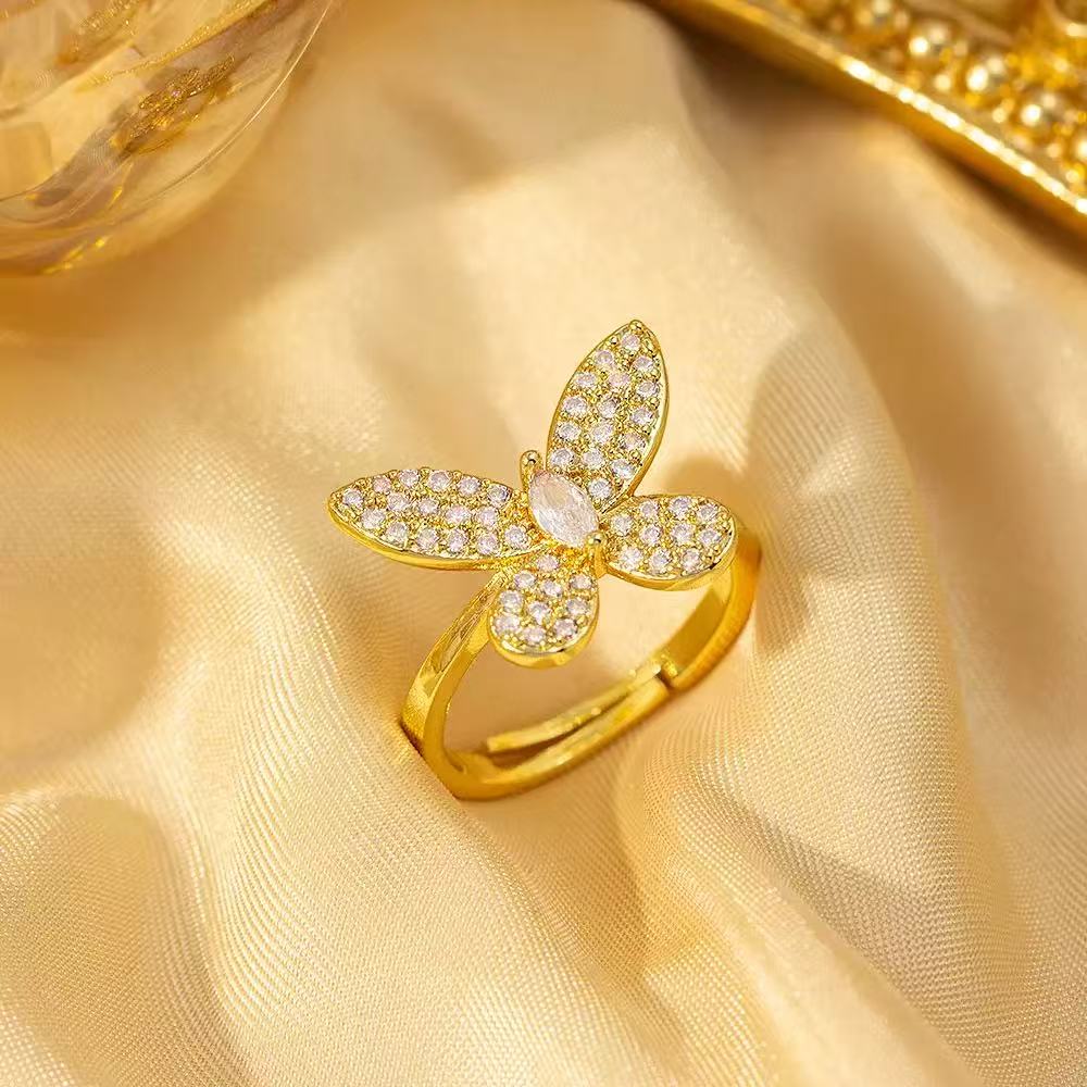 Full Diamond Butterfly Jewelry Set
