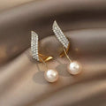 Pearl Long Drop Earrings