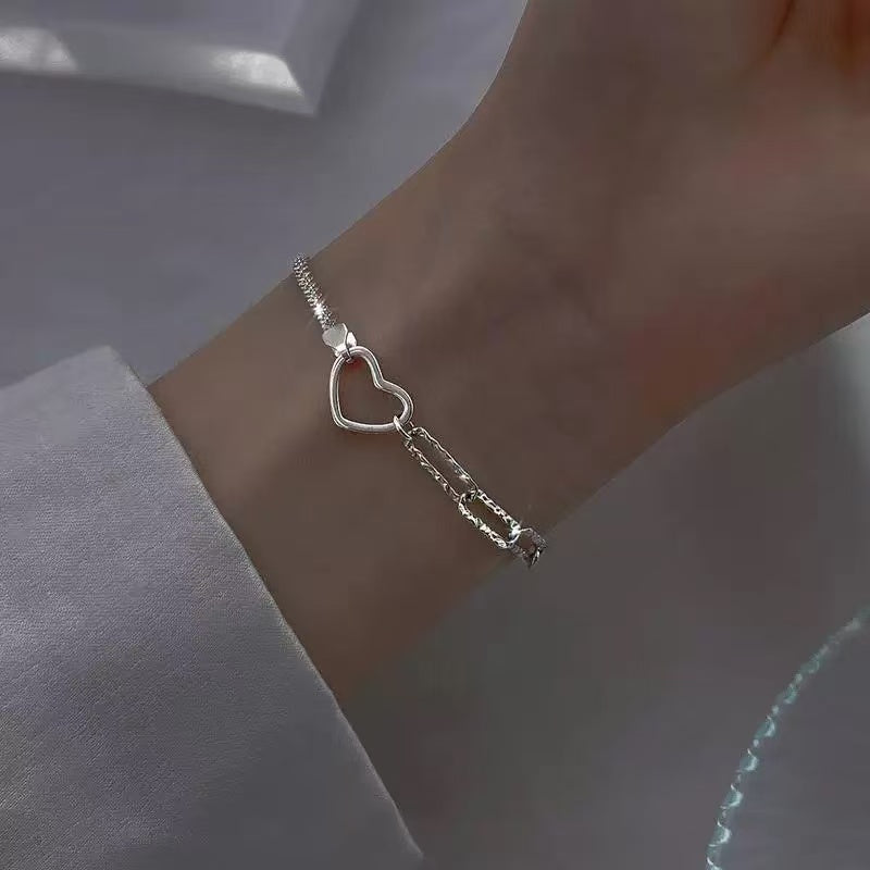S925 Sterling Silver Heart Bracelet