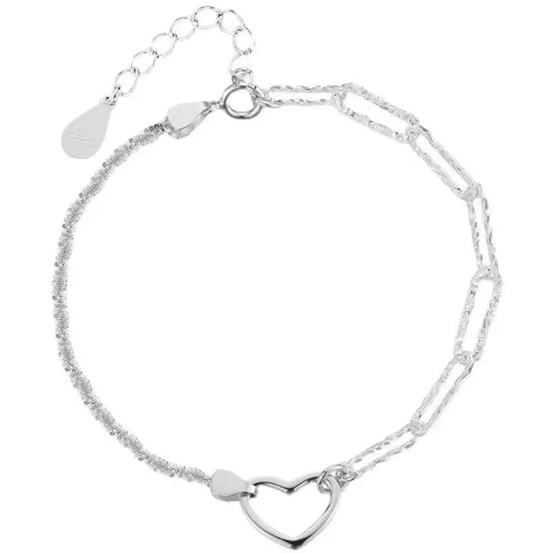 S925 Sterling Silver Heart Bracelet