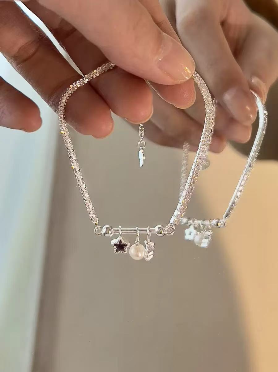 S925 Sterling Silver Starry Purple Diamond Bracelet