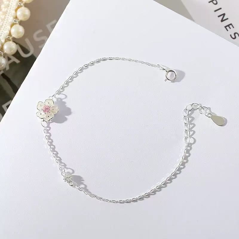 S925 Silver Little Flower Bracelet