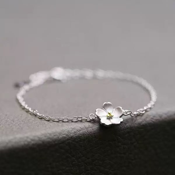 S925 Silver Little Flower Bracelet