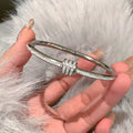 Titanium Steel Full Diamond Bangle