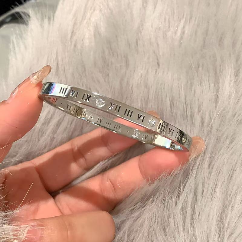Titanium Steel Full Diamond Bangle