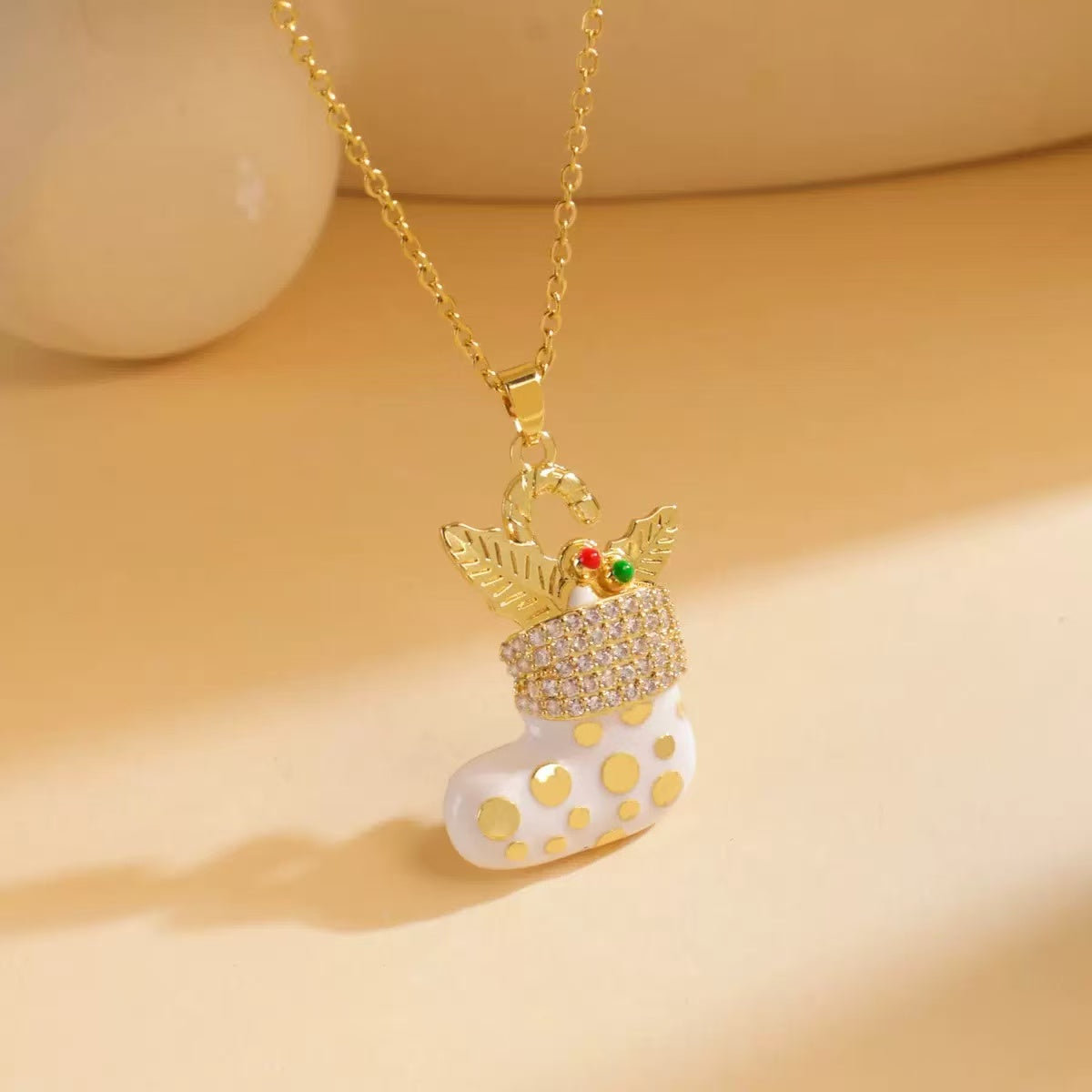 Festive Christmas Stainless Steel Necklace