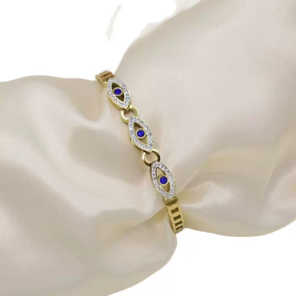 18K Evil Eye Tree of Life Bracelet