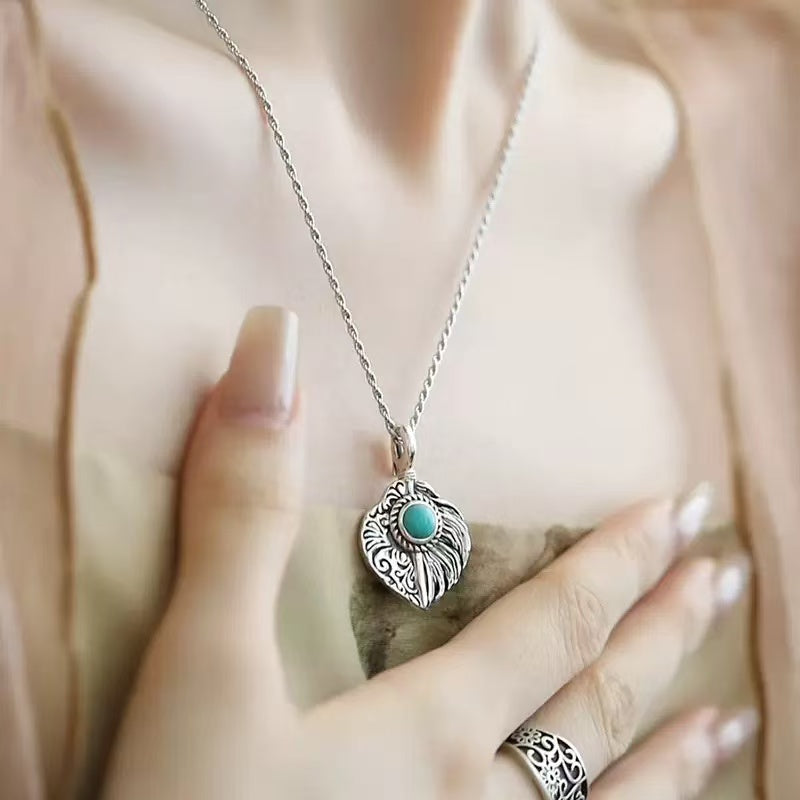 S925 Sterling Silver Turquoise Necklace