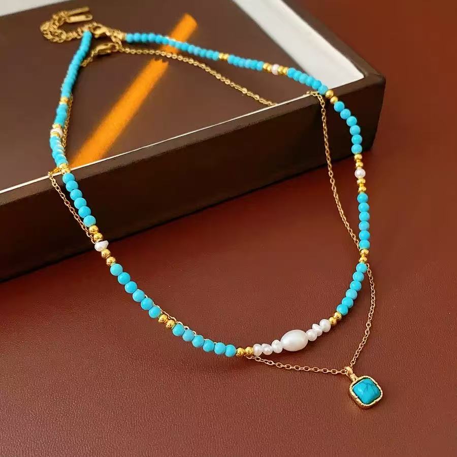 Turquoise Freshwater Pearl Necklace
