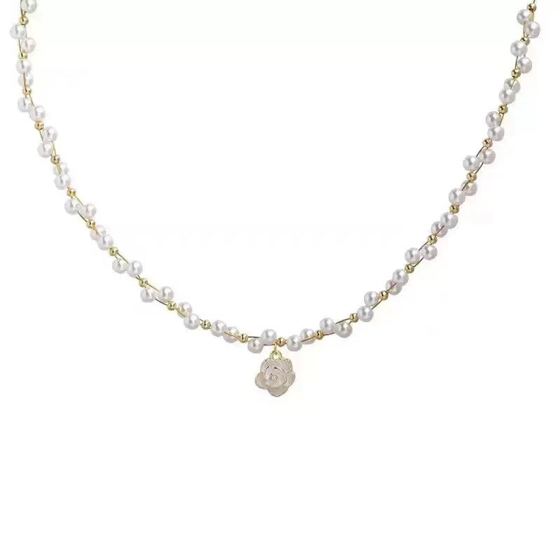 Camellia Pearl Necklace