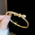 18K Full Diamond Bow Bracelet