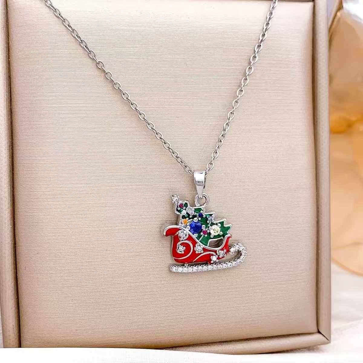 Festive Christmas Stainless Steel Necklace