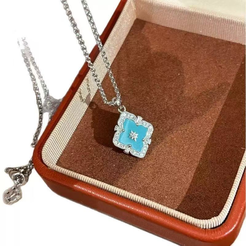 Italian Diamond Four-Leaf Clover Necklace