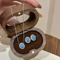 Twisted Rope Egg-Shaped Turquoise Necklace