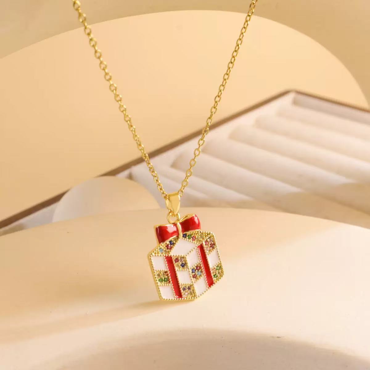 Festive Christmas Stainless Steel Necklace