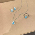Vintage Full Diamond Blue Turquoise Gourd Necklace