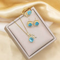 Butterfly Blue Zircon Jewelry Set