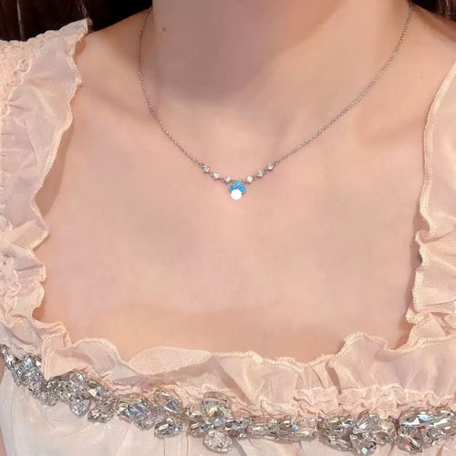 Blue Turquoise Floral Necklace