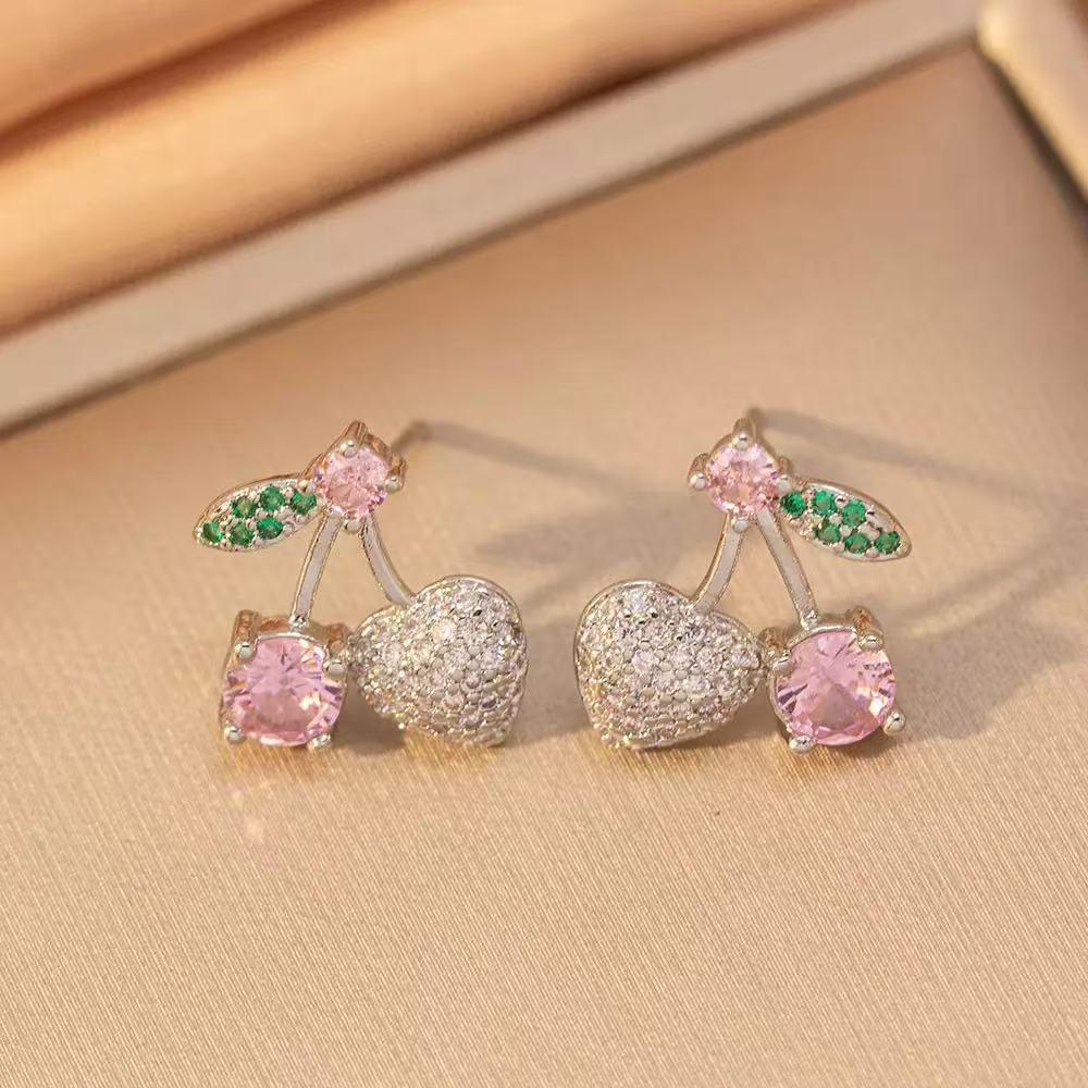 Sweet Cherry CZ Jewelry Set