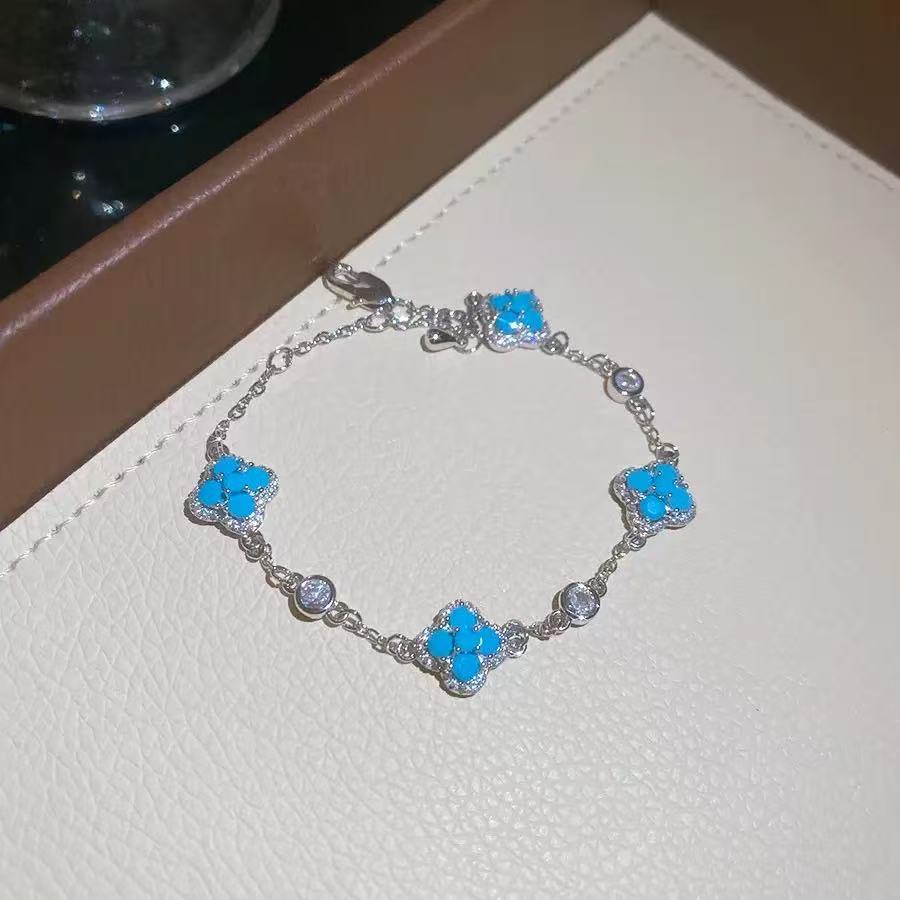 18K Gold Turquoise Blue Bracelet