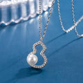 Full Diamond Gourd Pearl Necklace