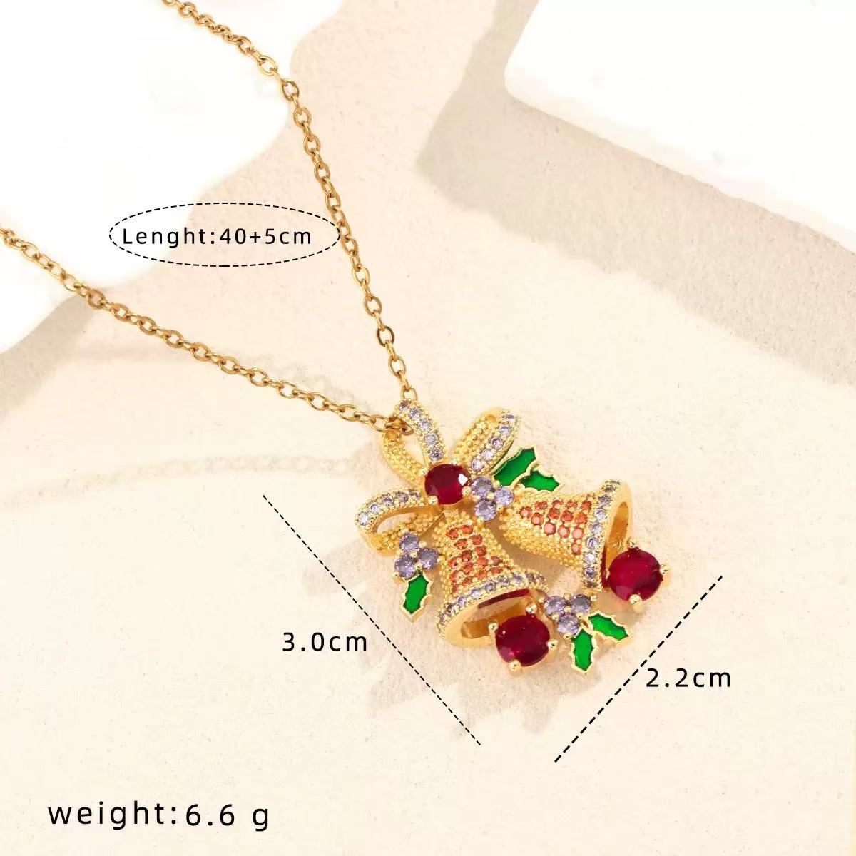 Colorful Enamel Christmas Necklace