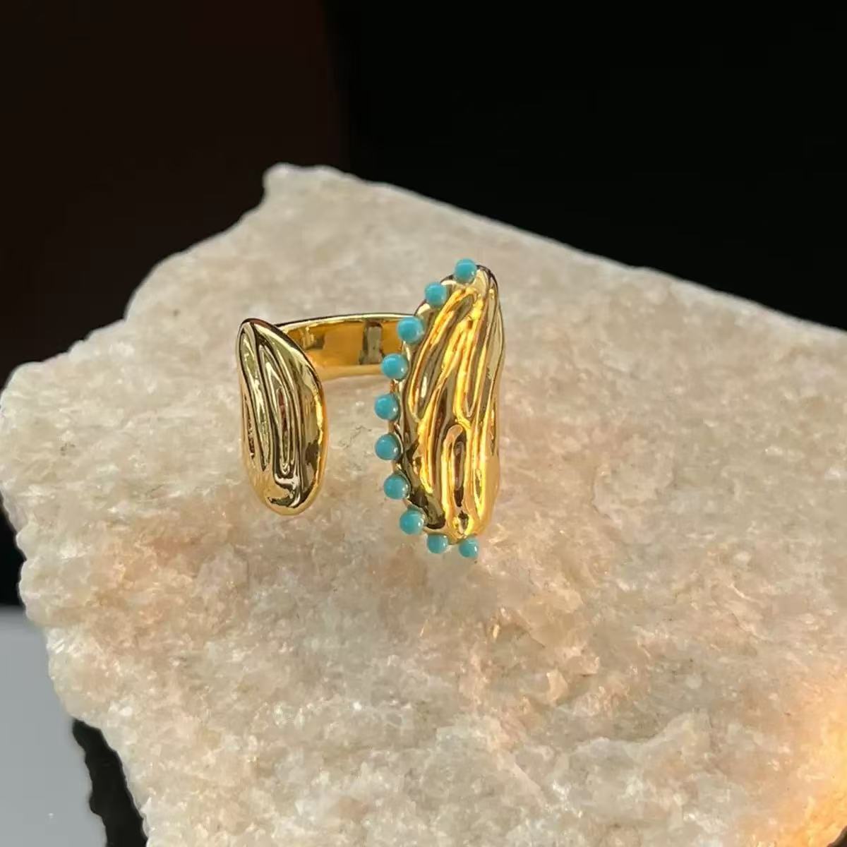 Turquoise Open Band Ring