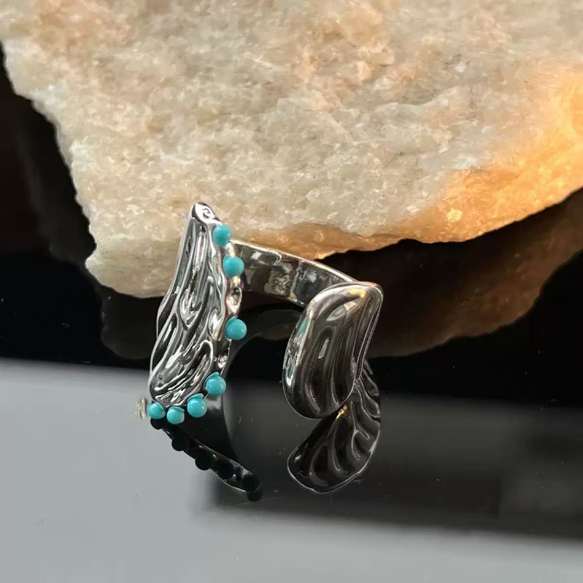 Turquoise Open Band Ring